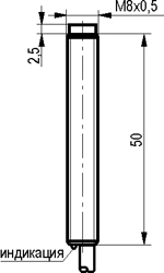 Габариты ISN E1B-32P-2,5-L